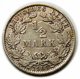 Picture for: 1/2 mark 1909 A Wilhelm Prussia Berlin