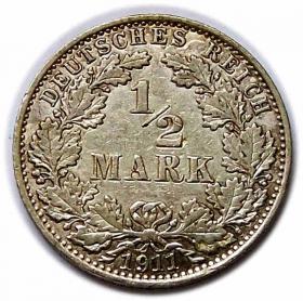 Picture for: 1/2 marki 1911 A Wilhelm II Hohenzollern Prusy Berlin