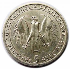 Picture 2 for: 5 mark 1982 D Johann Wolfgang von Goethe Munich