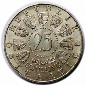 Picture 2 for: 25 szylingów 1956 Wolfgang Amadeus Mozart Austria