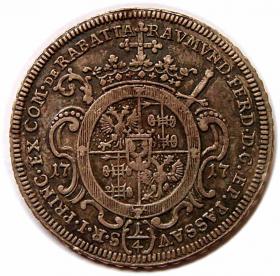 1/4 thaler 1717 Ferdinand von Rabatta Bishopric of Passau