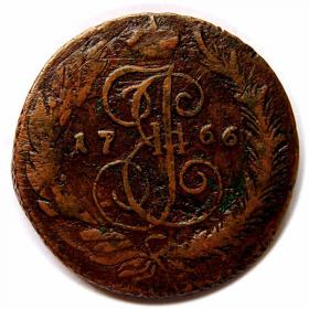 Picture for: 5 kopeks 1766 SPM Catherine the Great Russia Saint Petersburg