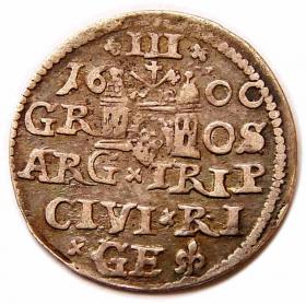 Picture 2 for: 3 groschen 1600 Sigismund III Vasa Riga