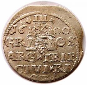 Picture 2 for: 3 groschen 1600 Sigismund III Vasa Riga