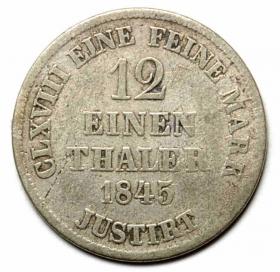 Picture 2 for: 1/12 thaler 1845 Ernst August von Hannover