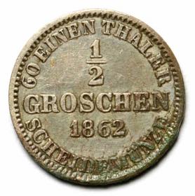 Picture for: Half groschen 1862 Georg V Hannover