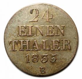 Picture for: 1/24 thaler 1835 Wilhelm IV Hannover