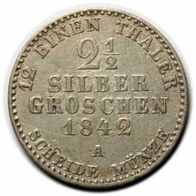 Picture 2 for: 2 1/2 silver groschen 1842 Friedrich Wilhelm IV Germany Berlin