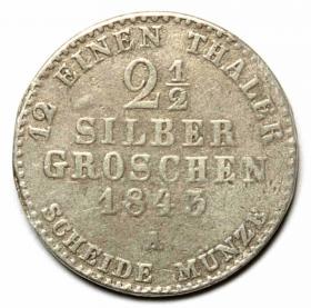 Picture 2 for: 2 1/2 silver groschen 1843 Friedrich Wilhelm IV Germany Berlin