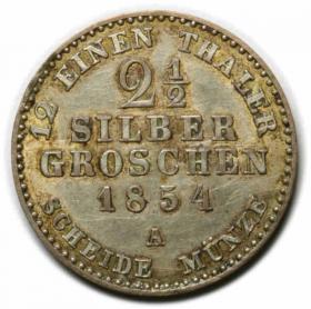 Picture 2 for: 2 1/2 silver groschen 1854 Friedrich Wilhelm IV Germany Berlin