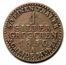Picture 2 for: 1 silver groschen 1850 Friedrich Wilhelm IV Germany Berlin