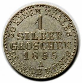 Picture 2 for: 1 silver groschen 1855 Friedrich Wilhelm IV Germany Berlin