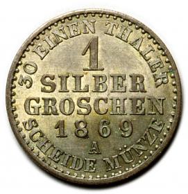 Picture 2 for: 1 silver groschen 1869 Wilhelm II Germany Berlin