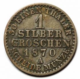 Picture 2 for: 1 silver groschen 1870 Wilhelm II Germany Berlin