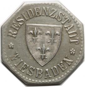 Picture 2 for: 10 pfennig 1917 Wiesbaden