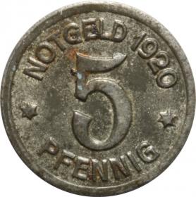 5 pfennig 1920 Lwowek Slaski / Lowenberg