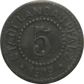 Picture for: 5 pfennig 1919 Landau