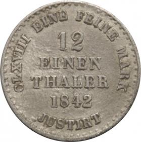 Picture 2 for: 1/12 thaler 1842 Ernst August von Hannover Hanover