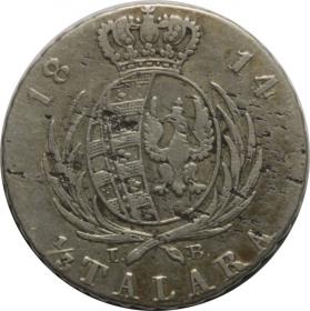 Picture 2 for: 1/3 thaler 1814 Friedrich August I Duchy of Warsaw