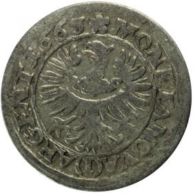 Picture 2 for: 1 kreuzer 1665 John Christian Duchy of Brzeg  Legnica  Wolow Brzeg