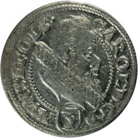 3 kreuzer 1615 Karl II Duchy of Ziebice  Olesnica Olesnica