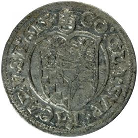 3 kreuzer 1615 Karl II Duchy of Ziebice  Olesnica Olesnica