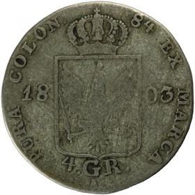 Picture 2 for: 4 groschen 1803 Frederick William III Prussia