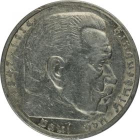 Picture for: 5 mark 1935 Paul von Hindenburg Germany Stuttgart