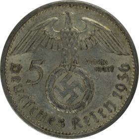 Picture 2 for: 5 mark 1936 A Paul von Hindenburg Germany Berlin