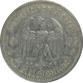 Picture 2 for: 5 mark 1935 D Church in Potsdam Germany Munich