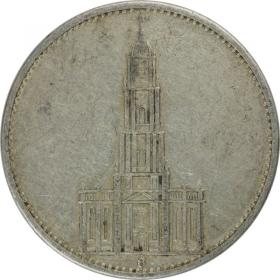 Picture for: 5 mark 1935 G Church in Potsdam Germany Karlsruhe