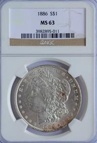 Picture for: 1 dolar 1886 USA grading NGC MS63