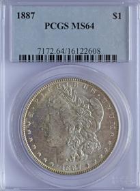 Picture for: 1 dolar 1887 USA grading PCGS MS64