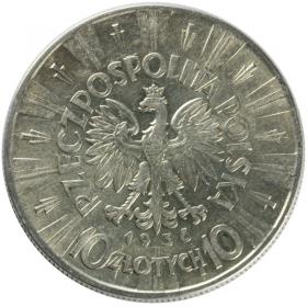 Picture 2 for: 10 zlotych 1936 Jozef Pilsudski II Republic of Poland Warsaw