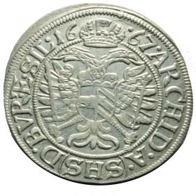3 kreuzer 1667 Leopold I Silesia Wroclaw
