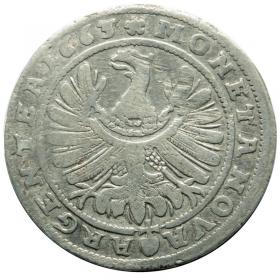 Picture 2 for: 15 kreuzer 1663 George III of Brieg Duchy of Brzeg  Legnica  Wolow Brzeg