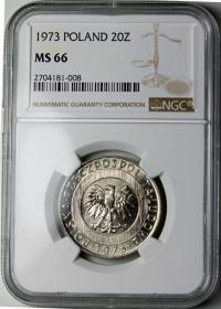 Picture 2 for: 20 zł 1973 Wieżowiec i kłosy GRADING NGC