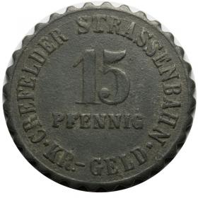 Picture for: 15 pfennig 1917 tram token Crefeld