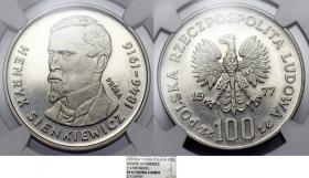 Picture for: 100 złotych 1977 Henryk Sienkiewicz próba GRADING
