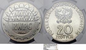 Picture for: 20 złotych 1974 XXV lat RWPG próba GRADING NGC