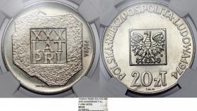 Picture for: 20 złotych 1974 XXX lat PRL próba GRADING NGC