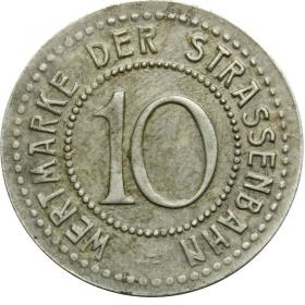 Picture for: 10 pfennig tram token Wroclaw Breslau