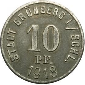 10 pfennig 1918 Zielona Gora Grunberg