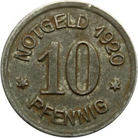 10 pfennig 1920 Lwowek Slaski Lowenberg