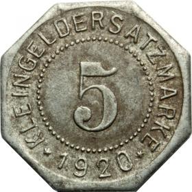 Picture for: 5 pfennig 1920 Pila Schneidemuhl