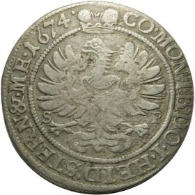 Picture 2 for: 6 kreuzer 1674 Silvius II Frederick Duchy of Ziebice  Olesnica Olesnica