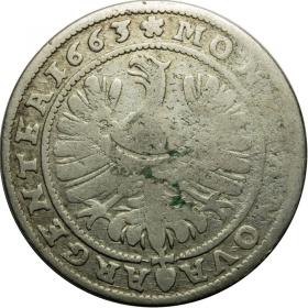 Picture 2 for: 15 kreuzer 1663 Chistian Duchy of Brzeg  Legnica  Wolow Brzeg