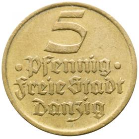 Picture for: 5 pfennig 1932 Free City of Danzig Gdansk Flounder