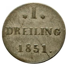 Picture for: 1 dreiling 1851 Hamburg