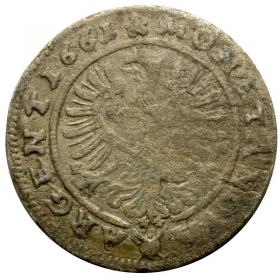 Picture 2 for: 3 kreuzer 1661 Louis II of Brieg Duchy of Brzeg  Legnica  Wolow